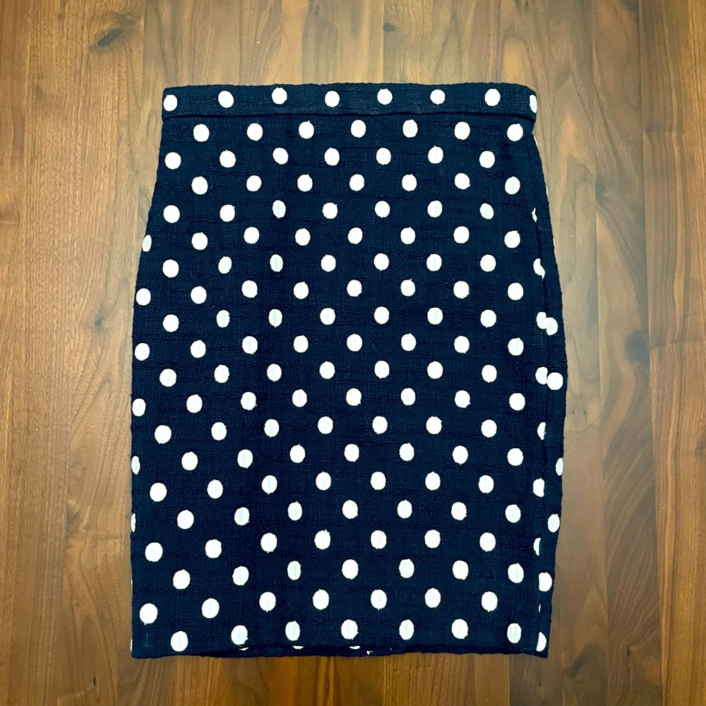 NWT J. Crew No.2 Pencil Skirt Polka Dot